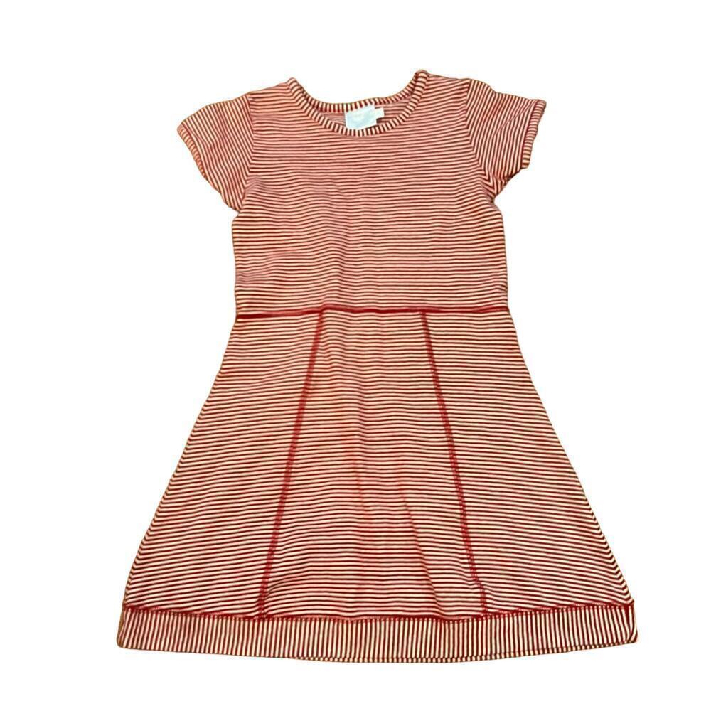 Little English Girl’s Striped Knit Dress Size 7 Stretchy Casual Comfy Boutique
